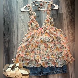 victoria’s secret Floral slip dress/top